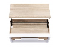 Konferenčný stolík Flame - dub sonoma / biela