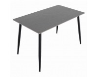 Jedálenský stôl Florenc Typ 1 121x71 cm - sivý mramor / čierna