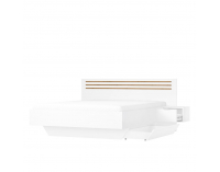 Posteľový rám s nočnými stolíkmi (2 ks) Florens 160 - biela / dub artisan