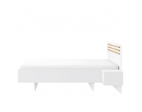 Posteľový rám s nočnými stolíkmi (2 ks) Florens 160 - biela / dub artisan