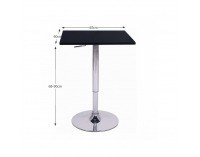 Barový stôl Florian - čierna / chróm