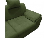 Rohová sedačka s rozkladom a úložným priestorom Flosy Roh L - zelená