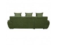 Rohová sedačka s rozkladom a úložným priestorom Flosy Roh L - zelená