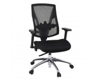 Kancelárska stolička s podrúčkami Forbes 3S Plus - čierna / chróm