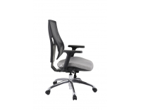 Kancelárska stolička s podrúčkami Forbes 3S Plus - sivá / čierna / chróm