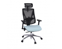 Kancelárska stolička s podrúčkami Forbes 4S Plus - mentolová / čierna / chróm