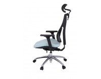 Kancelárska stolička s podrúčkami Forbes 4S Plus - mentolová / čierna / chróm