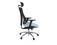 Kancelárska stolička s podrúčkami Forbes 4S Plus - mentolová / čierna / chróm