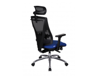 Kancelárska stolička s podrúčkami Forbes 4S Plus - modrá / čierna / chróm