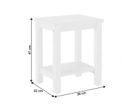 Nočný stolík Fosil - biela