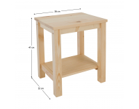 Nočný stolík Fosil - prírodná