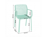 Plastová záhradná stolička Frenia - mentolová
