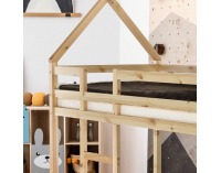 Poschodová posteľ s roštami Freya 90x200 cm - prírodná