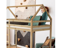 Poschodová posteľ s roštami Freya 90x200 cm - prírodná