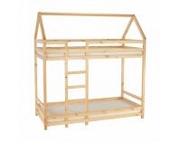 Poschodová posteľ s roštami Freya 90x200 cm - prírodná
