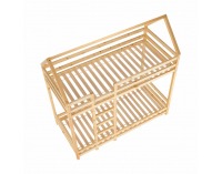 Poschodová posteľ s roštami Freya 90x200 cm - prírodná