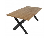 Jedálenský stôl Frida 180x100 cm - prírodná / čierna
