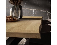 Jedálenský stôl Frida 180x100 cm - prírodná / čierna