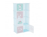 Detská modulárna skrinka Frin - modrá / detský vzor