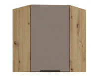 Horná rohová kuchynská skrinka Frisbo 60x60 GN-72 1F - sandgrau / dub artisan