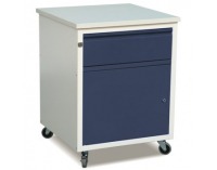 Mobilná dielenská skrinka na kolieskach FSPO1P/Y - sivá / grafit