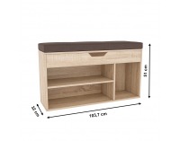 Botník s lavicou Fuddy - dub sonoma