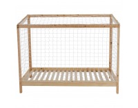 Montessori posteľ Futal 90x200 cm - prírodná / biela / čierna