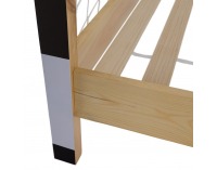 Montessori posteľ Futal 90x200 cm - prírodná / biela / čierna