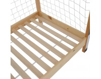 Montessori posteľ Futal 90x200 cm - prírodná / biela / čierna