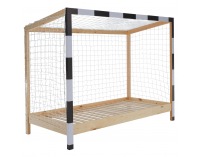 Montessori posteľ Futal 90x200 cm - prírodná / biela / čierna