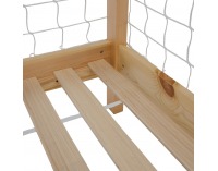 Montessori posteľ Futal 90x200 cm - prírodna / biela / modrá / červená