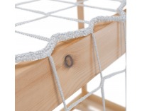 Montessori posteľ Futal 90x200 cm - prírodna / biela / modrá / červená