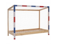 Montessori posteľ Futal 90x200 cm - prírodna / biela / modrá / červená