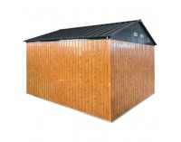 Plechový záhradný domček Gabko 360x310x250 cm - hnedá / antracit