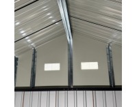 Plechový záhradný domček Gabko 360x310x250 cm - hnedá / antracit