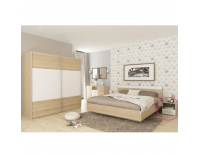 Nočný stolík (2 ks) Gabriela - dub sonoma / biela