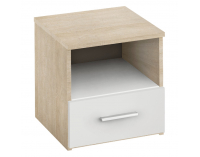 Nočný stolík (2 ks) Gabriela - dub sonoma / biela