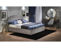 Manželská posteľ s roštom a úložným priestorom Gabriella 160 - svetlosivá