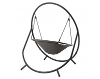 Závesné kreslo Gadil - sivá / béžová