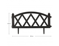 Obruba trávnika / záhradný plôtik (4 ks) Gafur - čierna