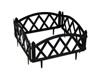 Obruba trávnika / záhradný plôtik (4 ks) Gafur - čierna