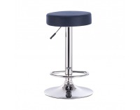 Barová stolička Galvin - petrolejová / chróm