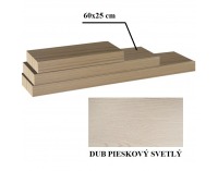 Polica Gana 60x25 cm - dub pieskový