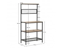 Regál Gavino - dub sonoma trufel / čierna