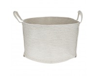 Pletený kôš Geos 50x30 cm - biela / sivá