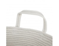 Pletený kôš Geos 50x30 cm - biela / sivá