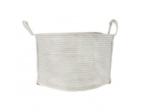 Pletený kôš Geos 50x30 cm - biela / sivá