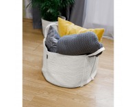 Pletený kôš Geos 50x30 cm - biela / sivá