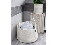 Pletený kôš Geos 50x30 cm - biela / sivá