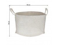 Pletený kôš Geos 50x30 cm - biela / sivá